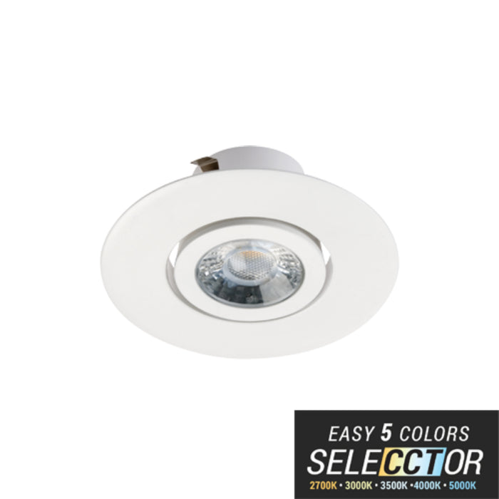 Elite RL465-CCT 4" 10W Adjustable LED Retrofit, 5CCT Selectable, 650 Lumens, 120V