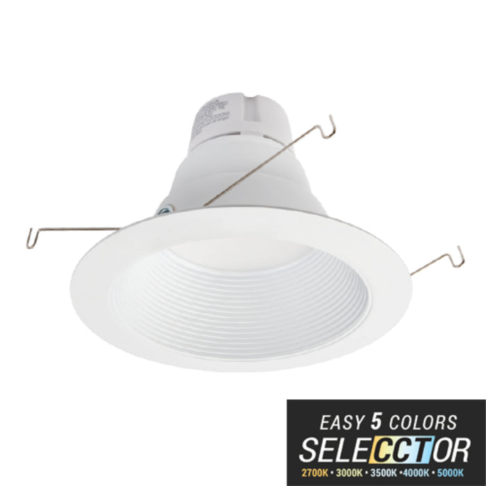 Elite RL531 5" 12W LED Baffle Recessed Retrofit, 5CCT Selectable, 950 Lumens, 120V