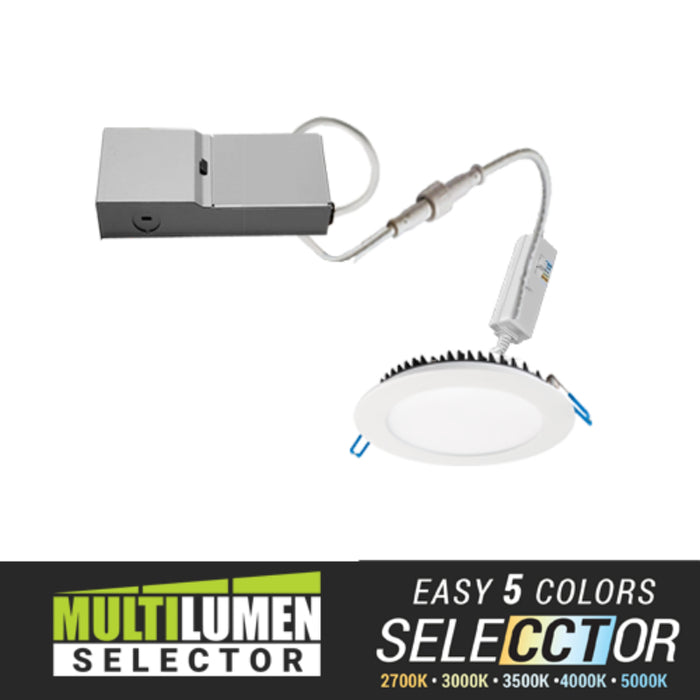 Elite RL575-ML-CCT 5" Canless LED Slim Downlight, 5CCT Selectable, 700/900/1100 Lumens, 120V