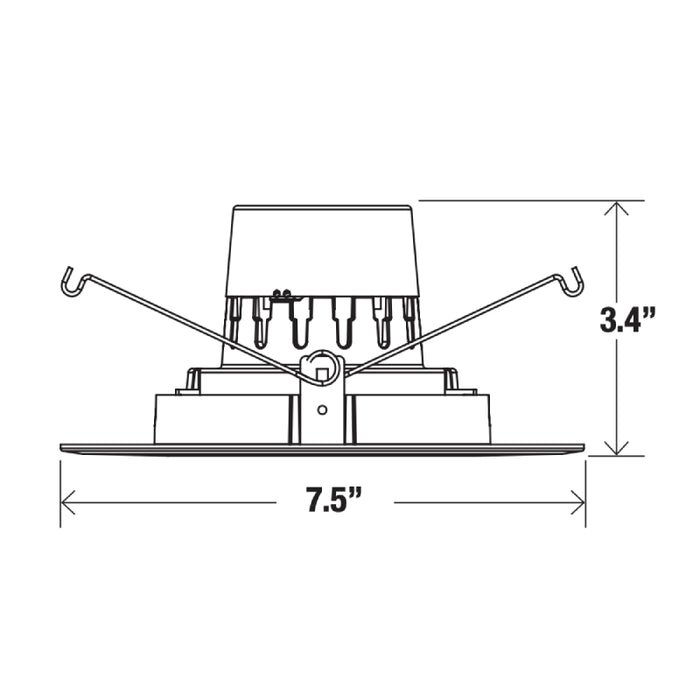 Elite RL665-CCT 6" 16W Adjustable LED Recessed Retrofit, 5CCT Selectable, 1100 Lumens, 120V
