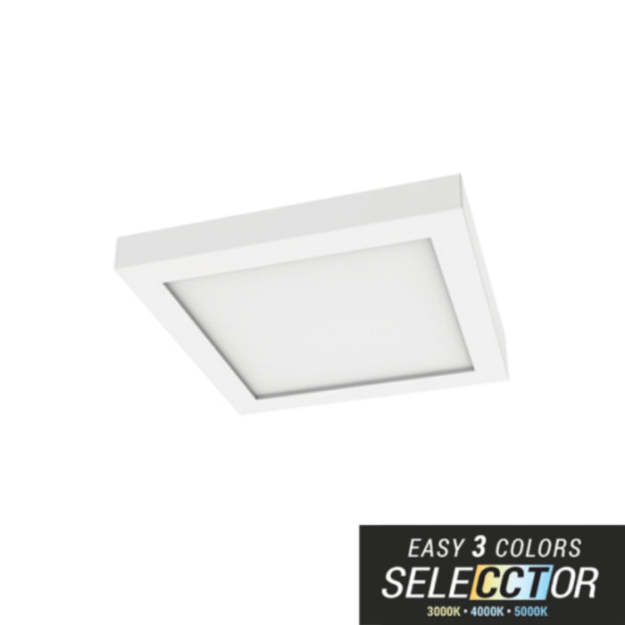 Elite RL695-CCT 6" Square LED Slim Surface Mount, CCT Selectable, 900 Lumens, 120V