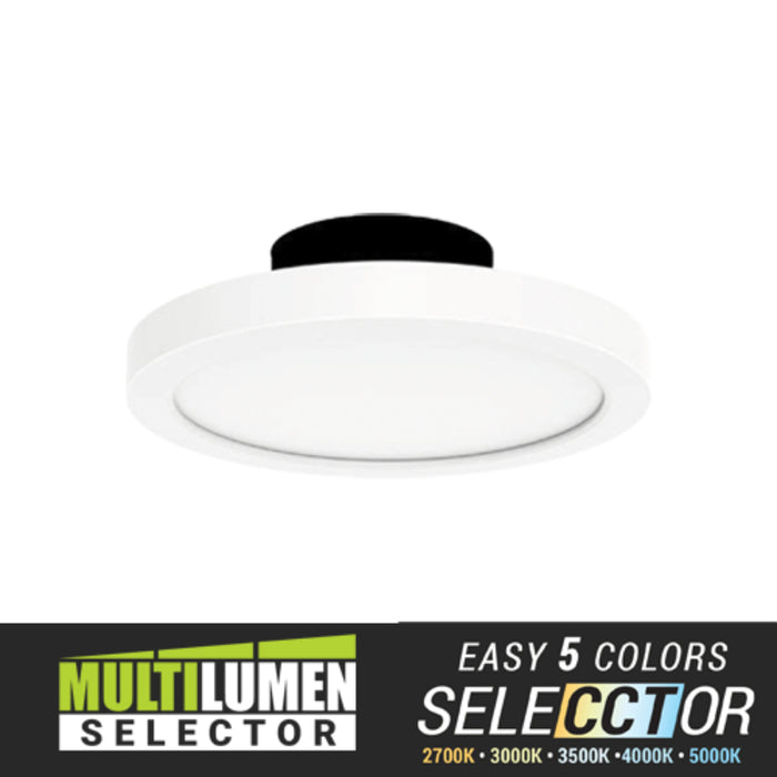 Elite RL791-ML-CCT 7" Round LED Slim Surface Mount, Selectable CCT & Lumen, 120V