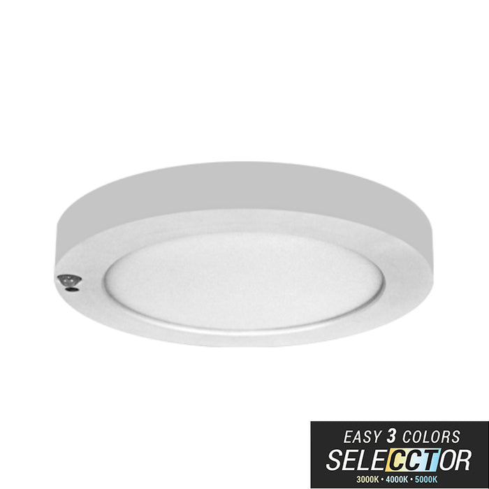 Elite RL793-CCT 7" Round LED Slim Surface Mount with PIR Sensor, CCT Selectable, 1000 Lumens, 120V