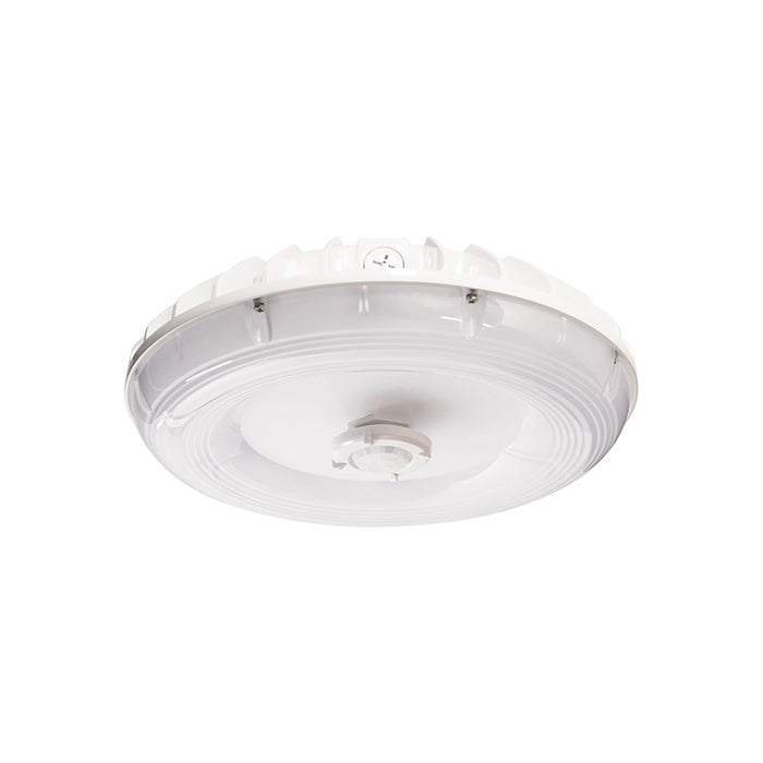 Lumark RPGC25S-MS/DIM-L20 60W LED Round Canopy, 120-347V, Selectable CCT & Lumens, Motion Sensor for Dimming Operation, 9' - 20' Mounting Height