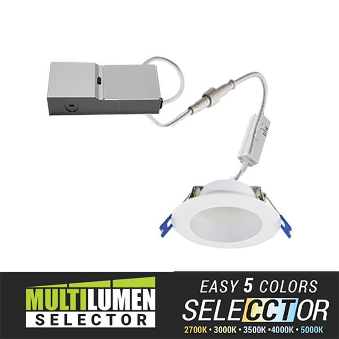Elite RPL428 4" Round Smooth Reflector LED Downlight, Lumens & CCT Selectable