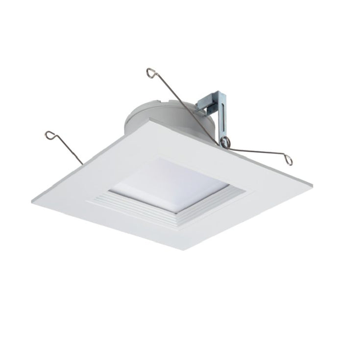 Halo RSQ6 6" LED Square Recessed Baffle Trim, 5CCT & 2 Lumens Selectable, 120V, 90 CRI, Dimming to 5%, Matte White