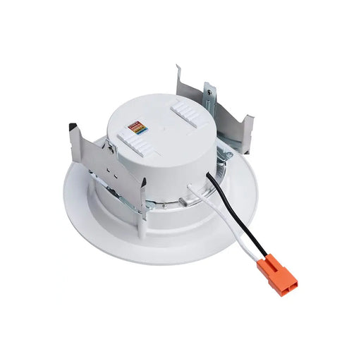 Satco S11894 4" Round 6.5W/8W/9.3W LED Flat Wafer Downlight Retrofit, 5CCT Selectable, Matte White Finish