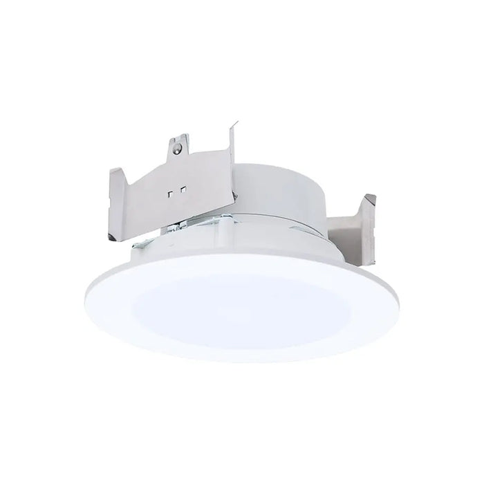 Satco S11894 4" Round 6.5W/8W/9.3W LED Flat Wafer Downlight Retrofit, 5CCT Selectable, Matte White Finish