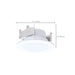 Satco S11894 4" Round 6.5W/8W/9.3W LED Flat Wafer Downlight Retrofit, 5CCT Selectable, Matte White Finish