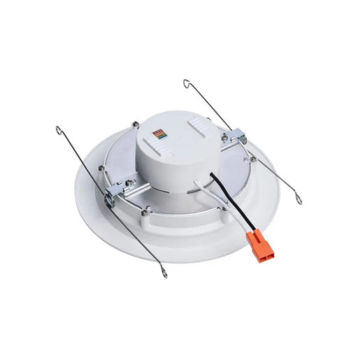Satco S11896 6" Round 9W/11W/13W LED Flat Wafer Downlight Retrofit, 5CCT Selectable, Matte White Finish