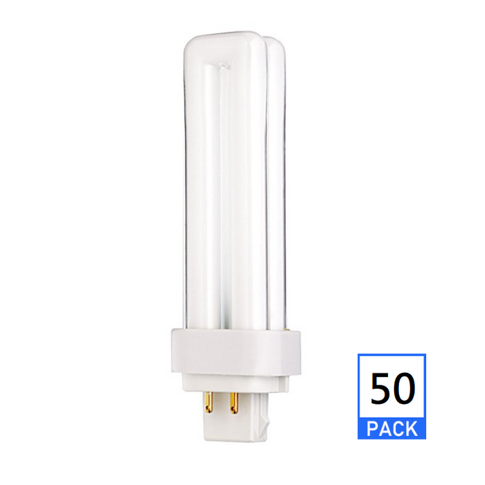 Satco S8330 13W T4 Quad Tube 4-Pin CFL Bulb, 3000K