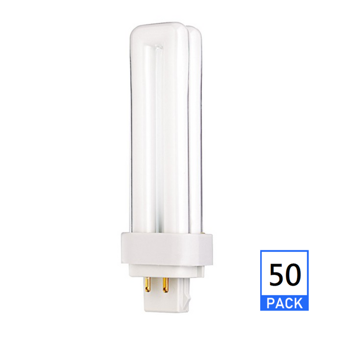 Satco S8332 13W T4 Quad Tube 4-Pin CFL Bulb, 4100K