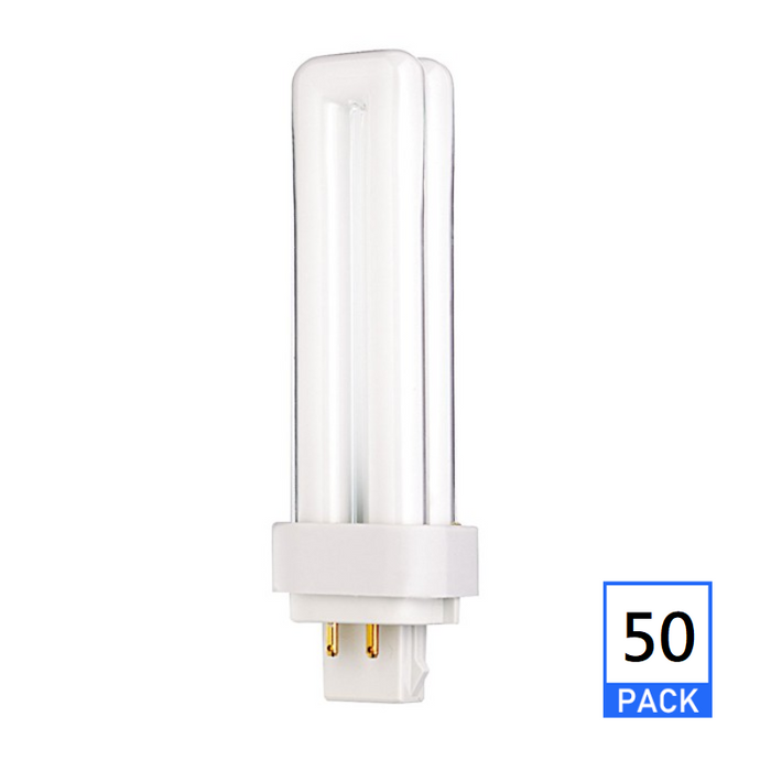 Satco S8331 13W T4 Quad Tube 4-Pin CFL Bulb, 3500K