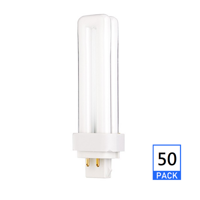 Satco S8336 18W T4 Quad Tube 4-Pin CFL Bulb, 4100K