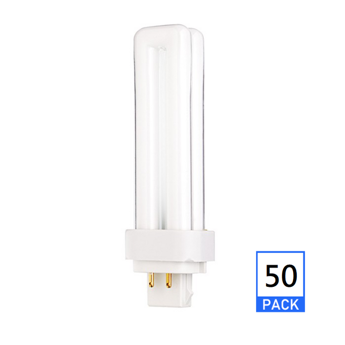 Satco S8335 18W T4 Quad Tube 4-Pin CFL Bulb, 3500K
