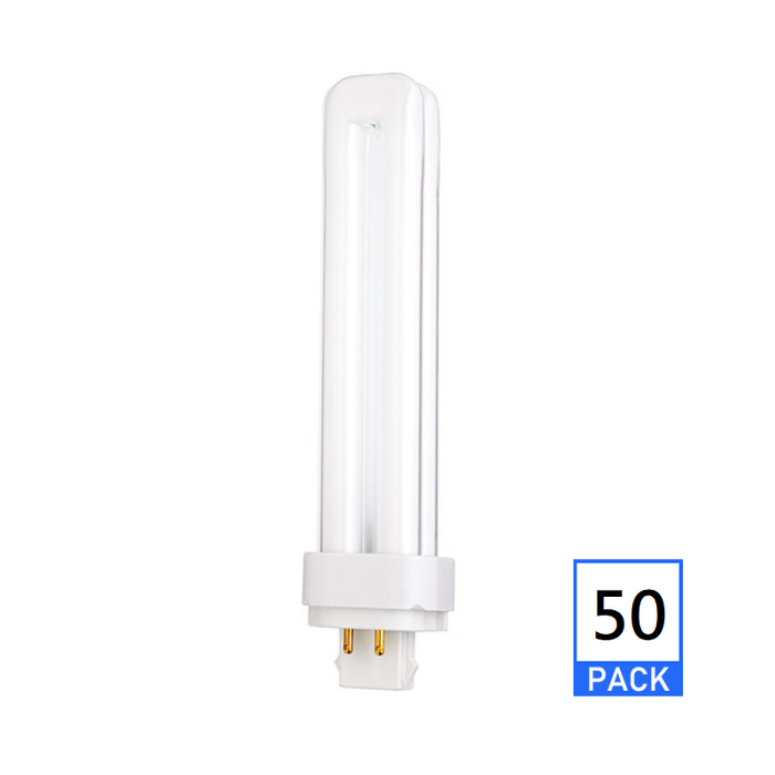 Satco S8339 26W T4 Quad Tube 4-Pin CFL Bulb, 3500K