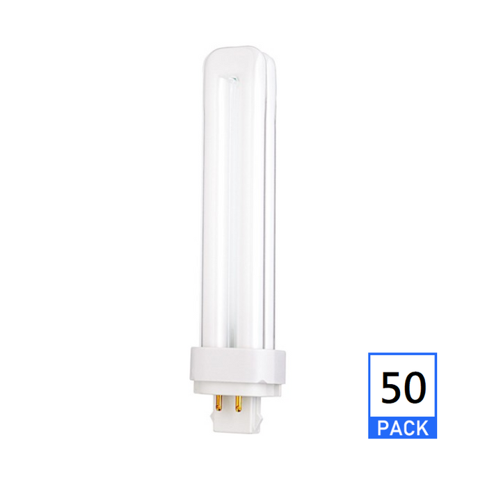Satco S8338 26W T4 Quad Tube 4-Pin CFL Bulb, 3000K