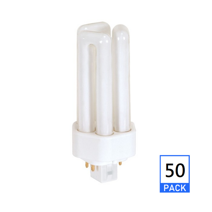 Satco S8342 18W T4 Triple Tube 4-Pin CFL Bulb, 3000K