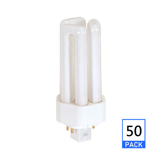 Satco S8343 18W T4 Triple Tube 4-Pin CFL Bulb, 3500K