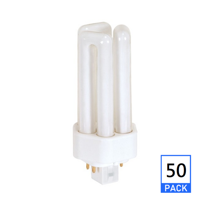 Satco S8344 18W T4 Triple Tube 4-Pin CFL Bulb, 4100K
