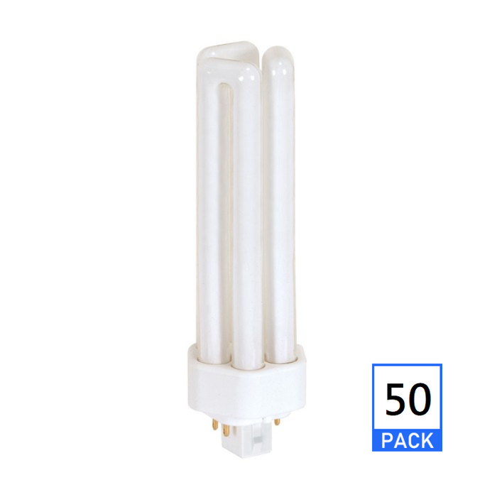 Satco S8355 42W T4 Triple Tube 4-Pin CFL Bulb, 3500K