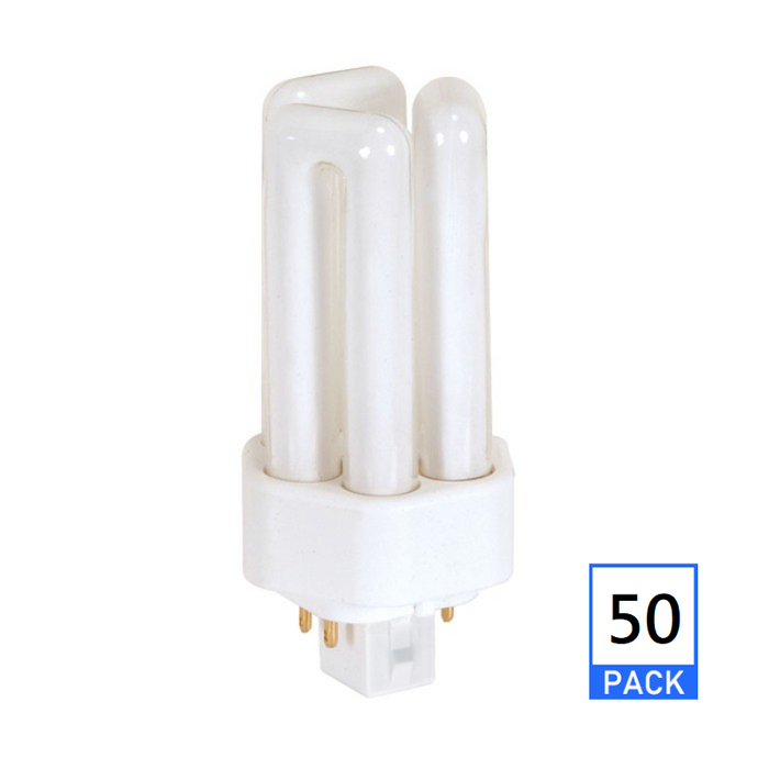 Satco S8398 13W T4 Triple Tube 4-Pin CFL Bulb, 4100K