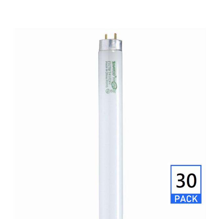 Satco S8433 17W 24" T8 Linear Fluorescent Bulb, 6500K, 30-Pack