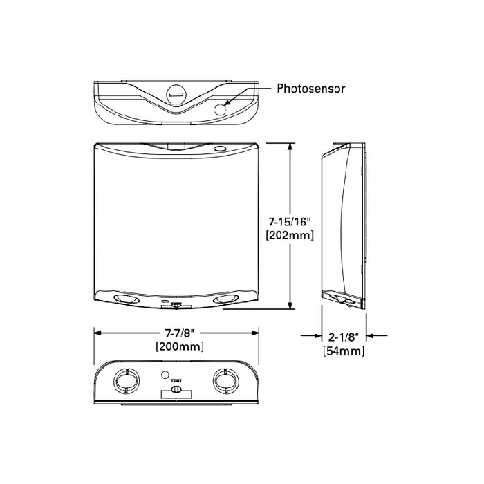 Sure-Lites SELDWA50PS Wall Mount Luminaire and Emergency Light, 0° C to 40° C