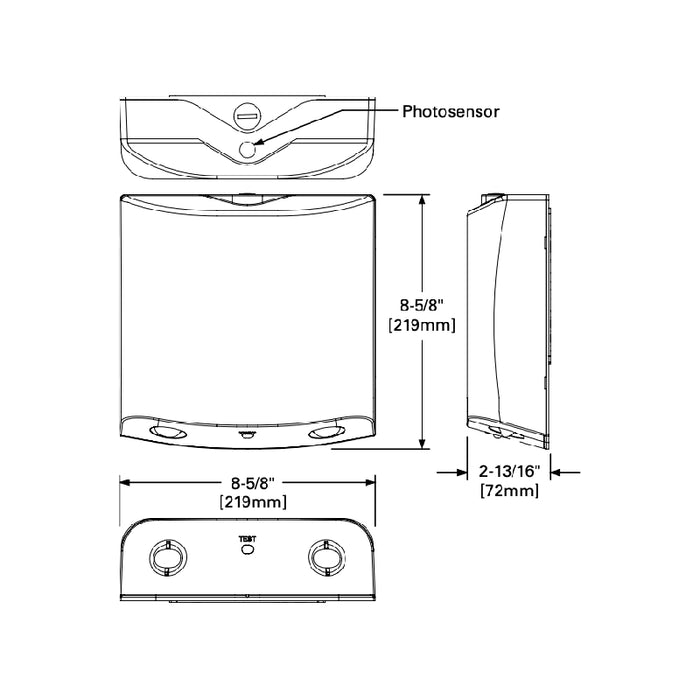 Sure-Lites SELDWTA50PS Wall Mount Luminaire and Emergency Light, -30° C to 40° C