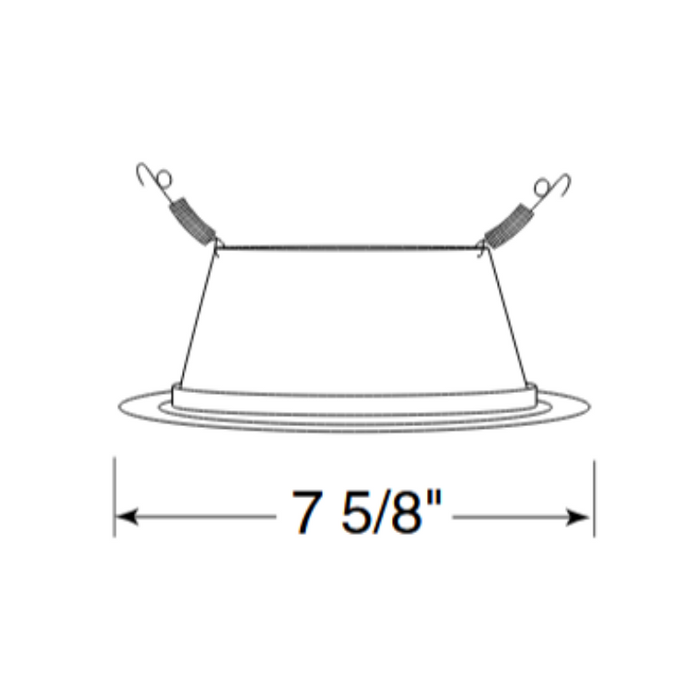Juno Contractor Select 24 6" Round Trim Series Downlight Tapered Baffle Trim, White