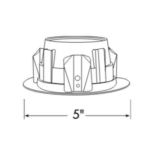 Juno Contractor Select 14 4" Round Line Voltage Trim Series Downlight Baffle Trim, White