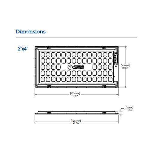 Lithonia Contractor Select CPX 2x4 38.9W Non-Configurable LED Panel, 4000K, 120-277V, 4692 Lumens