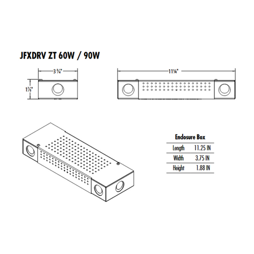 Juno Contractor Select JFX 60W 0-10V Dimmable Driver, 120/277V