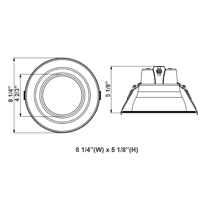 Westgate CRLE6-7-18W-MCTP 6" LED Commercial Recessed Light, Selectable CCT & Wattage