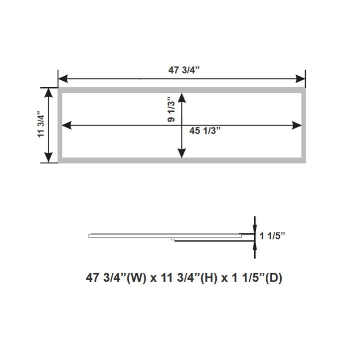 Westgate LPS 1x4 Internal-Driver LED Surface/Recessed Mount Panel, Selectable CCT & Wattage