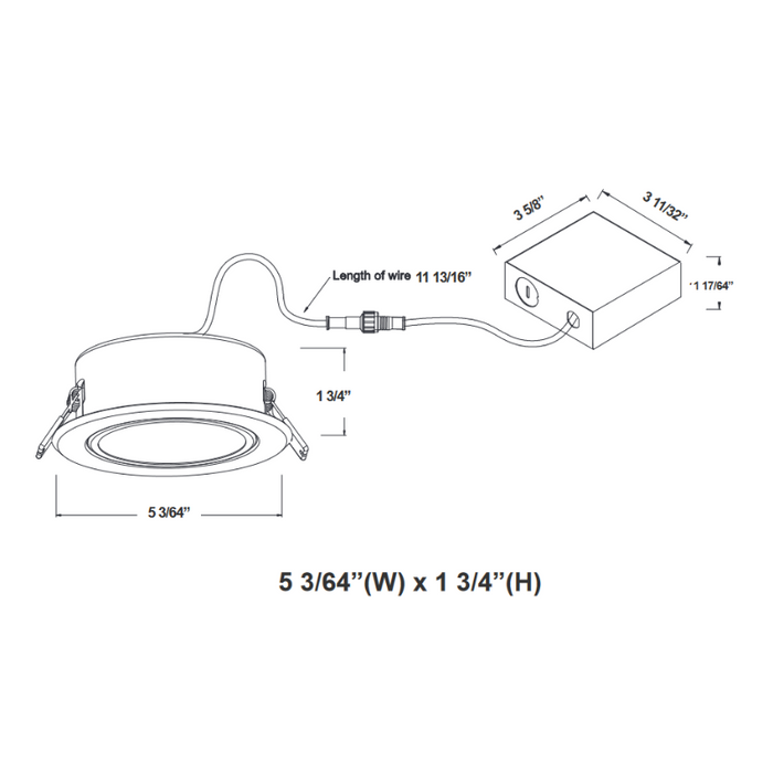 Westgate RSL4-ADJ-MCT5 4" LED Ultra Slim Recessed Light, CCT Selectable