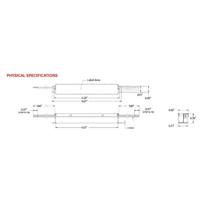 Keystone KTLD-60-UV-12V 60W Constant Voltage LED Driver