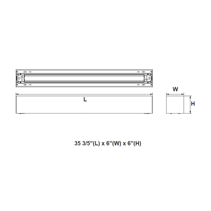 Westgate SCX6 3-ft 30W/38W/45W 6" Width,  LED Linear Light, CCT Selectable, 120-277V