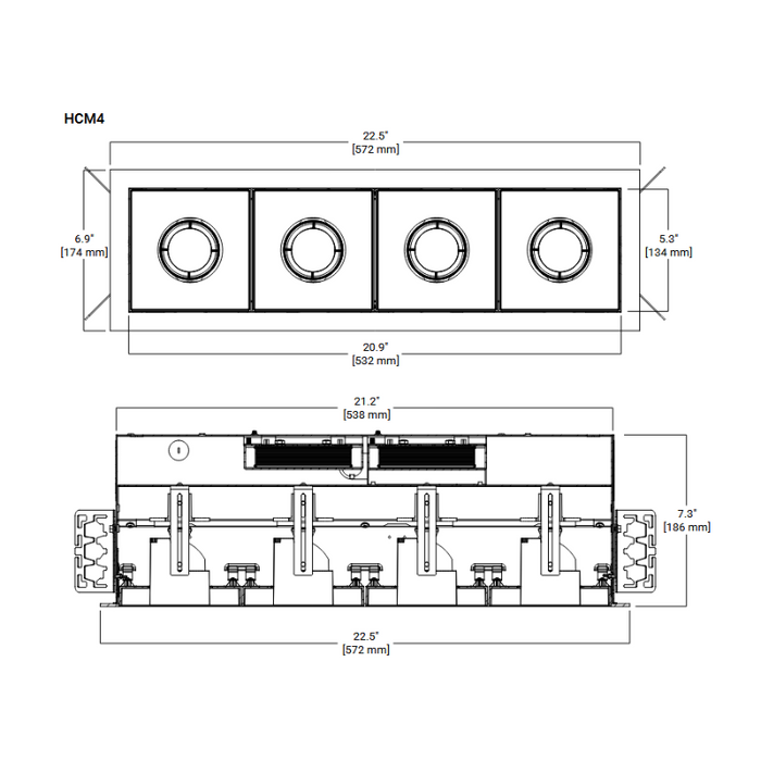 Halo Commercial HCM4 4-Head Adjustable Multiple New Construction Housing