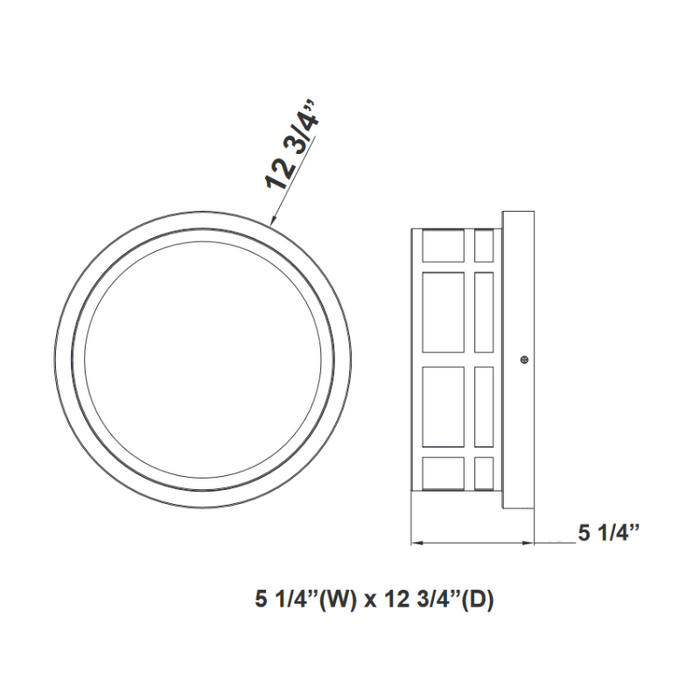 Westgate LRS-PV 1-lt 13" LED Outdoor/Indoor Ceiling Light