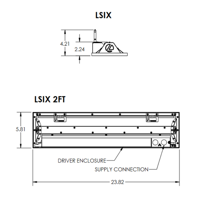 Lithonia LSIXS 6" x 2FT LED Panel, Selectable CCT & Wattage