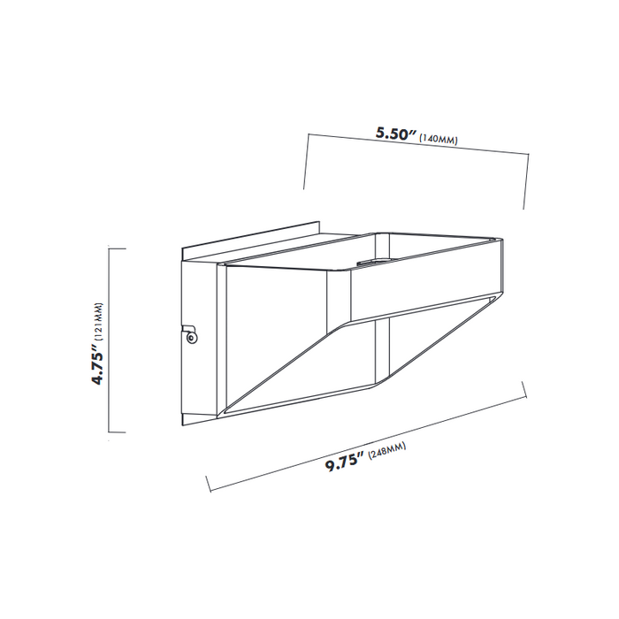 VONN VMW15710 Atlas 1-lt 10" Integrated LED Wall Sconce