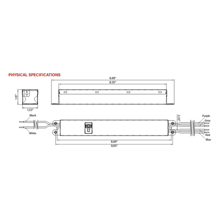 Keystone KTLD-45-UV-PS850 45W Power Select Constant Current LED Driver