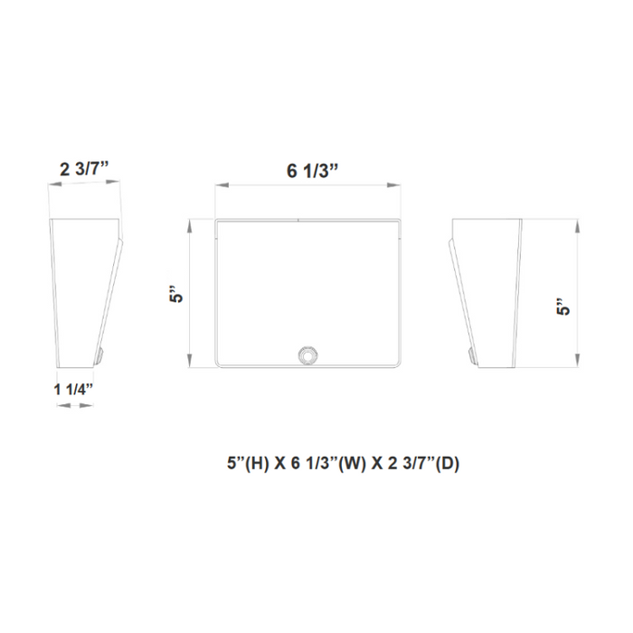 Westgate SOLR-WL1-30K 5W LED Solar Wall Pack with PIR Motion Sensor