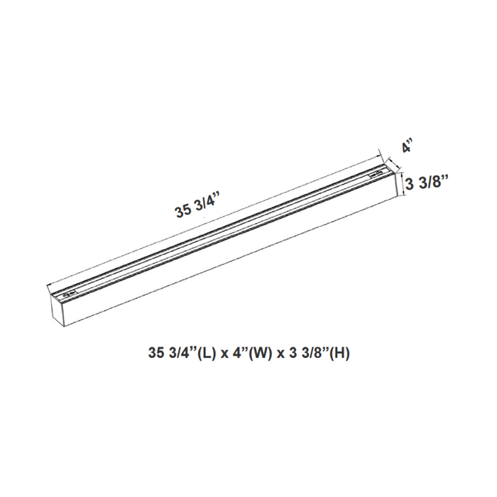 Westgate SCX4 3-ft 30W 4" Width, LED Linear Light, CCT Selectable