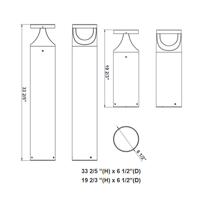 Westgate BOL-G4 7W/14W/22W LED Bollard Head