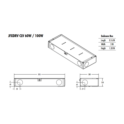 Juno JFX 100W Constant Line Voltage Non-Dimmable Driver, 120-277V
