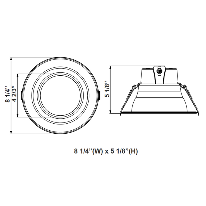 Westgate CRLE6-HO-25-40W-MCTP 6" LED Commercial Recessed Light, Selectable CCT & Wattage