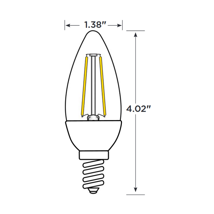 Satco S11478 5W B11 LED Bulb, E12 Base, 5000K, 12-Pack