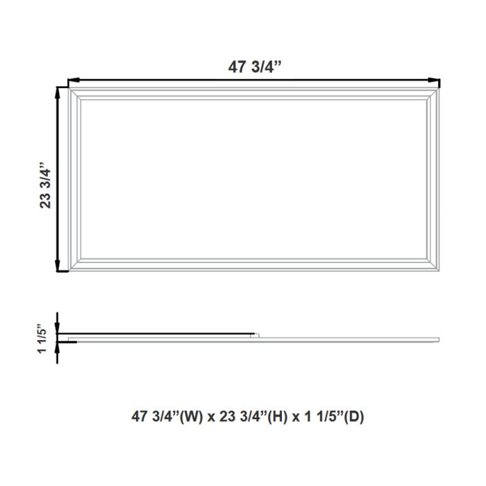 Westgate LPS 2x4 Internal-Driver LED Surface/Recessed Mount Panel, Selectable CCT & Wattage